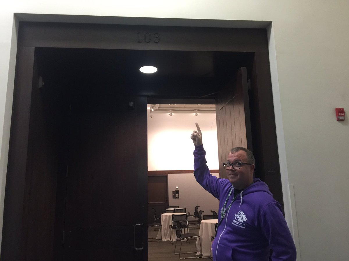 iGEM's tweet image. Join us for the #HumanPractices workshop at 5:45 in room 103 and learn about careers outside the lab!