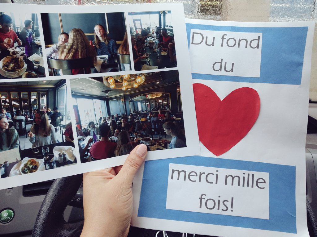 MmeLuckett's tweet photo. Merci mille fois to @georgesict for the incredible field trip! Ss ordered their meal in French and got to sample some amazing traditional French dishes. My heart is full <3 #AHSTrojanFam https://t.co/nffdQ2YtJf