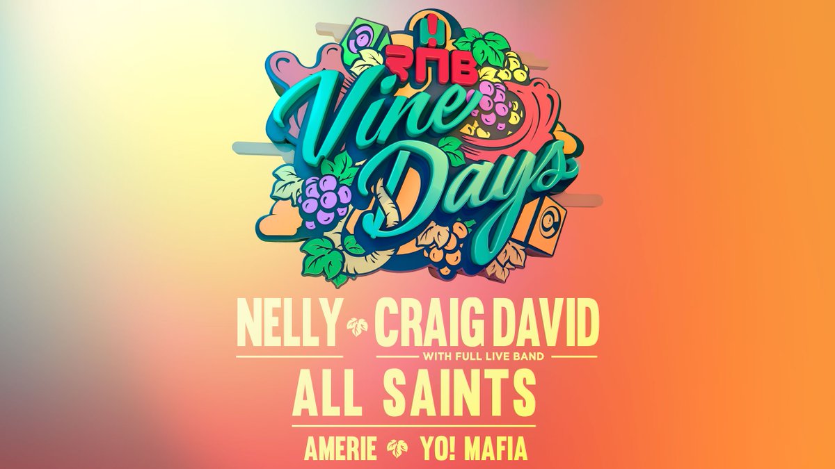 Ticketmaster_AU's tweet photo. JUST ANNOUNCED 🍇 What's your flava? Is it this insane RNB Vine Days lineup? Featuring @Nelly_Mo, @CraigDavid, @AllSaintsOffic  and @Ameriie, this is a day at the winery you won't forget. Check out all the deets 👉 https://t.co/DG5XhvcULb https://t.co/4vh50sSfWh