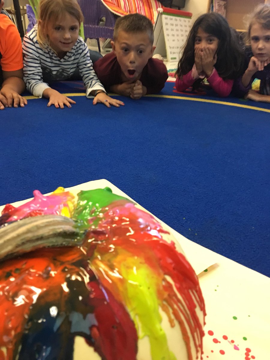 MrsBorgfeld's tweet photo. It’s pumpkin week! We explored how heat can change matter today! I love how engaged they all were! They each wrote their how hypothesis and recorded their observations! @GFESWildcats @dayala111 https://t.co/FR84Wo1pbu