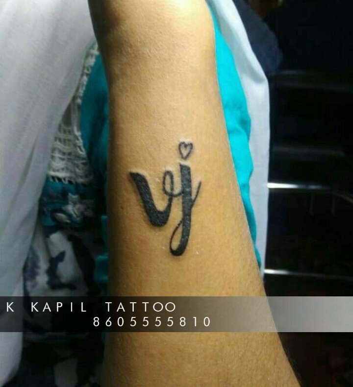 VJ Name Tattoo DesignNesh Tattoos Baramati  YouTube