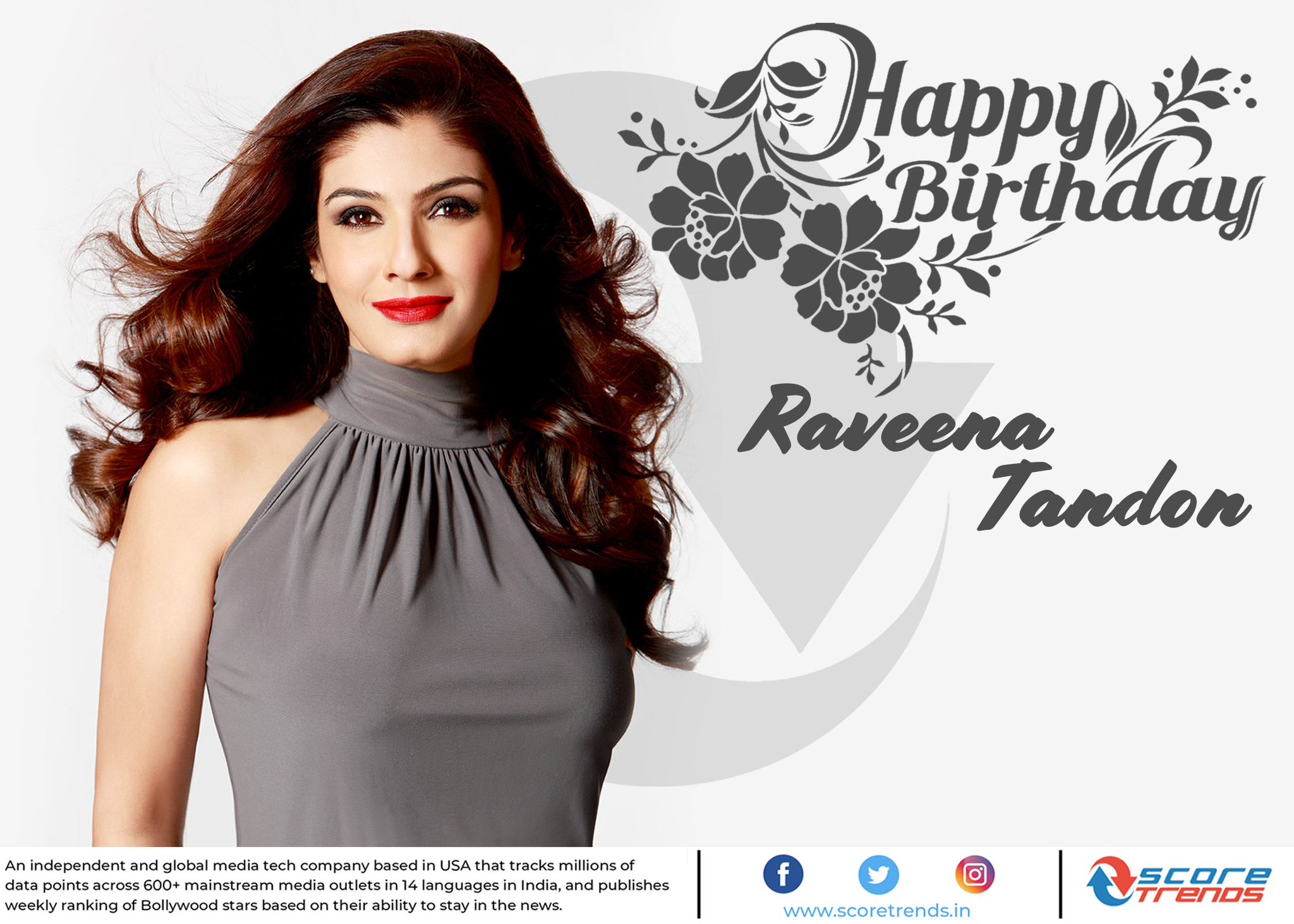 Score Trends wishes Raveena Tandon a Happy Birthday !! 