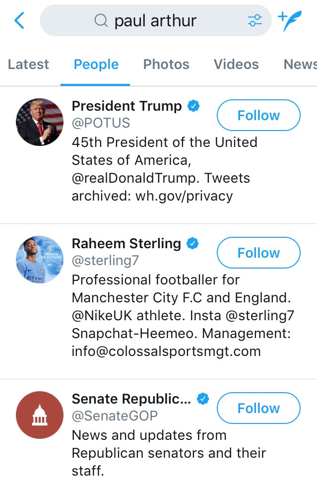 just_a_ct_ldy's tweet image. Did Donald Trump pay @Twitter to show up in search results? Or does the twitter #searchfunction just suck? He showed up TWICE when I searched for “farmers institute” and was the first hit when I searched for a “Paul Arthur”
What the heck?!?