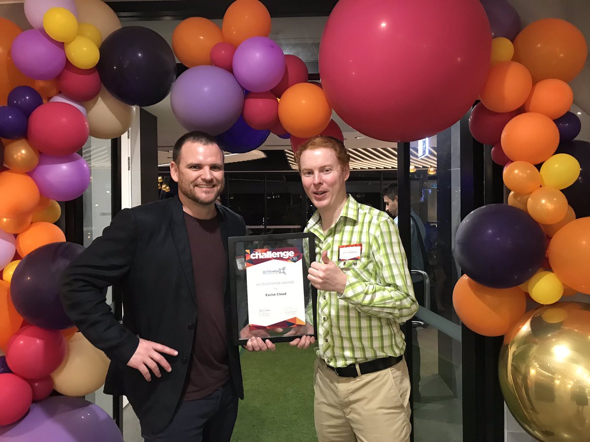 QUTEship's tweet image. Huge cheers🍻 to @excisecloud #founders Bobby &amp;amp; Jeff @QUTfoundry members &amp;amp; winners of #QUT bluebox #accelerator award. #exciseduty #craftbeer