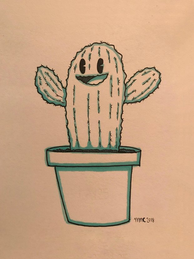 MMCedrati's tweet photo. Entry #25 for Inktober -> A prickly cactus... such original, much imagination, bestest art 🌵👈👌

#Inktober #inktoberday25 #Inktober2018 #drawing #illustration #dailydoodle https://t.co/Iy51t1D9BB