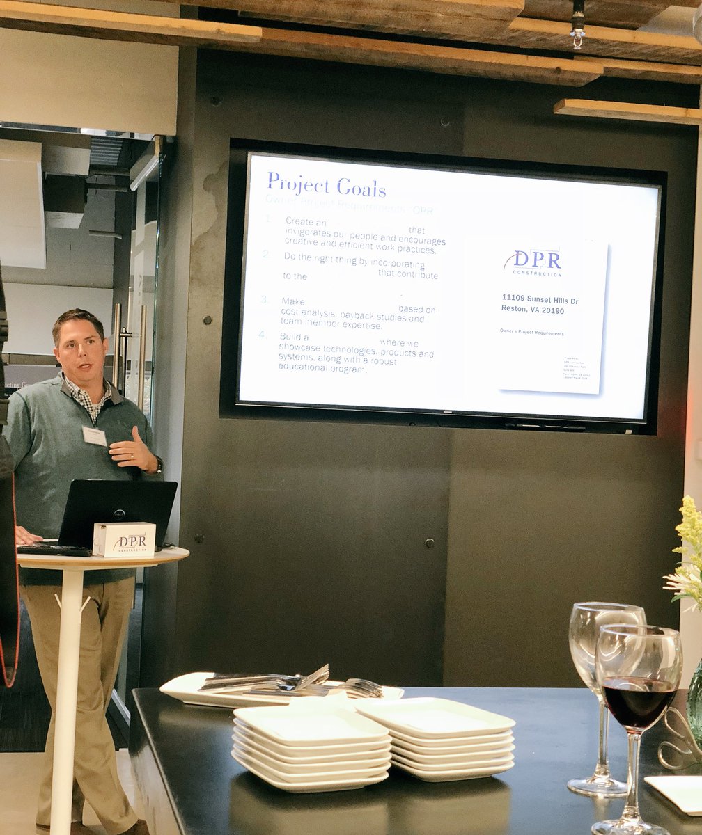 sustainbldgs's tweet image. Chris and Greg kicking off the celebration @DPRConstruction!  #LEEDv4 Platinum and #WELL Gold in Reston VA!! @USGBCNCR @WELLcertified @USGBC