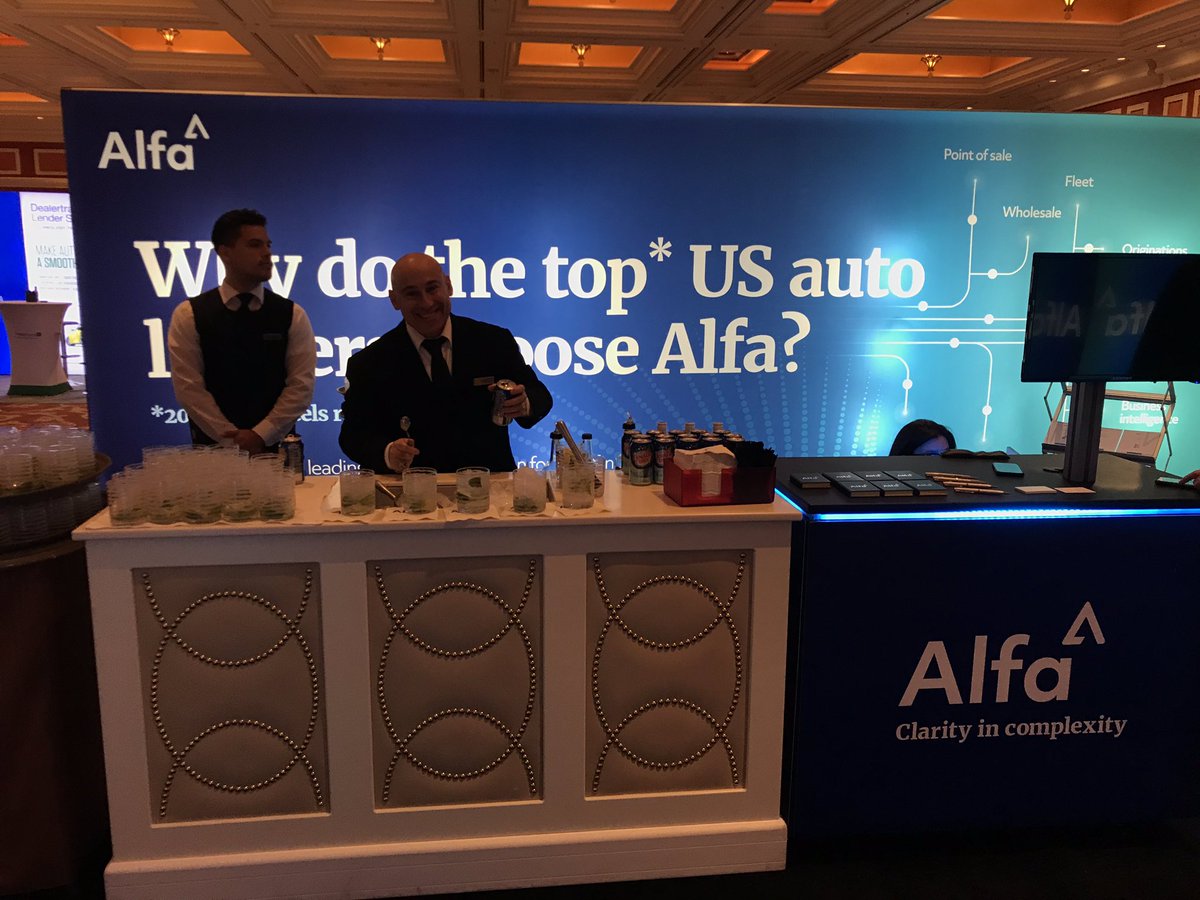 AutoFinanceNews's tweet photo. Cheers to a great day at #AFSummit18! Join us for a drink and network with your fellow attendees at the cocktail reception, sponsored by @alfasystems https://t.co/wvpy7IIldG