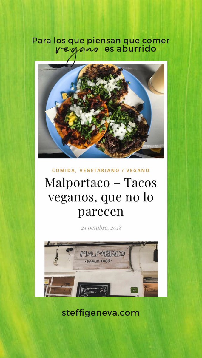 steffigeneva's tweet photo. Estos tacos te van a fascinar, incluso si no eres vegano. ¡Valen completamente la pena! @MALPORTACO 

https://t.co/I1IqEsVJqT https://t.co/4rUsyS5ngt