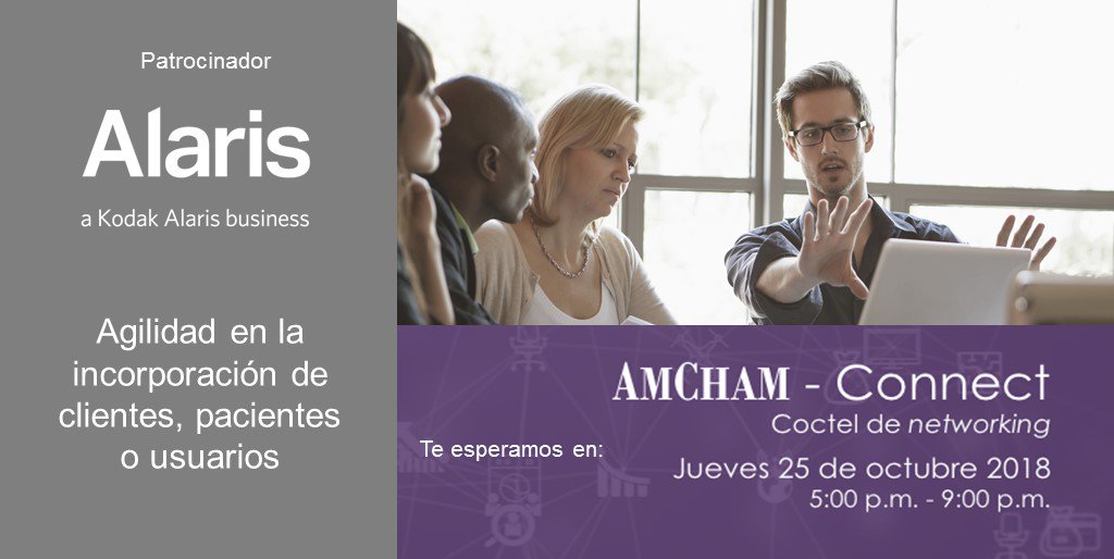 AmChamMexico's tweet image. Captura de información e integración inmediata en los procesos empresariales es la oferta de nuestro patrocinador @AlarisLATAM, hoy en #AmChamConnect.  #digitalización #TransformaciónDigital