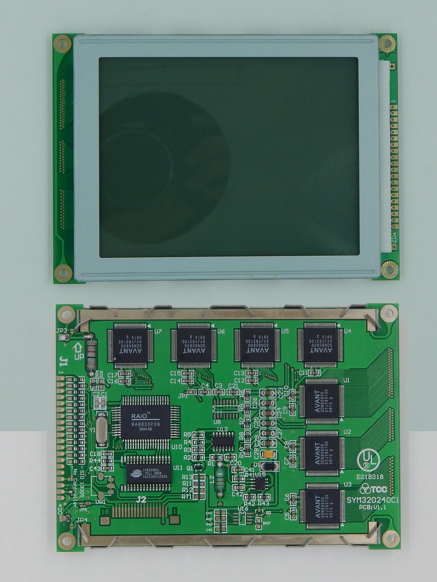 TCCLCD's tweet image. bit.ly/2EMGHb5
Industrial 5&quot; square 320x240 graphic 20pin touch display screen RA8835 controller black and white 320*240 lcd module @TCCLCD