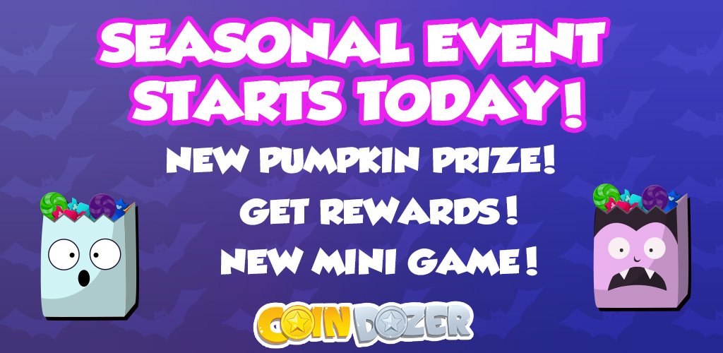GameCircusLLC's tweet image. Something #Spooky has come to #CoinDozer! The #Halloween #SeasonalEvent is here! Collect #Pumpkins today! #Treats #SpecialEvent