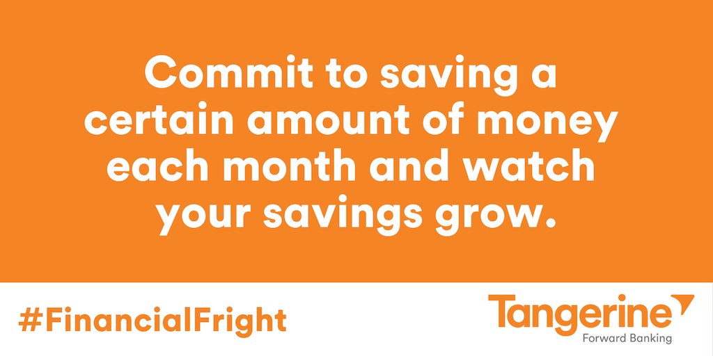 Tangerine on Twitter to saving a certain amount of money each
