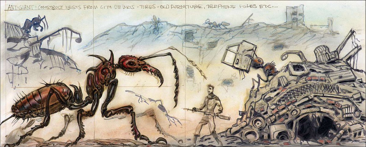 AdamowiczDaily's tweet photo. Enjoy some of Adam's lovely ant concepts for #Fallout3. Attractive creatures. https://t.co/7qP1rXWPpT