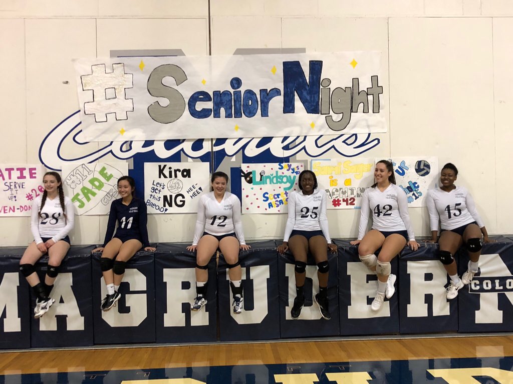 GREAT GAME LADIES!!!! Magruder Volleyball sweeps Rockville 3-0 finishing the regular season 19-1!!!! Thank you to everyone that came out tonight especially the friends and families of all of our Mag Volleyball SENIORS. Your support means everything!  Now onto PLAYOFFS!!Ⓜ️🏐 #MHS