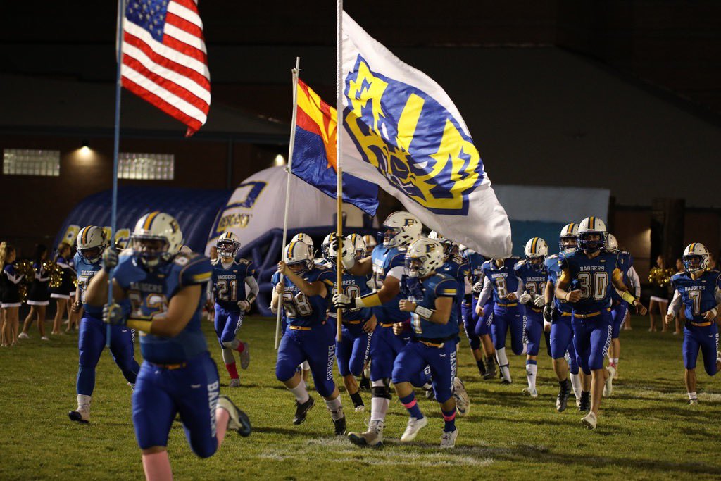 phs_badgers's tweet photo. Hey PHS! Tomorrow is our  LAST HOME Football Game vs Mingus! It’s SENIOR NIGHT for senior football, spiritline, and band! Come out to support them! WEAR Halloween Costumes and/or Black! Kick off is @ 7! See you there! 🏈💙💛 https://t.co/5BEzoGg9Om