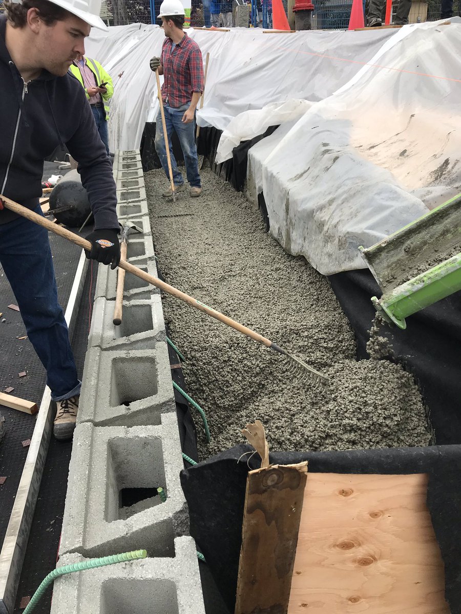 jerryfalls4's tweet photo. If you don’t have room for a Geo Grid reinforced wall we can help you with a design using no fines concrete and Allan Block. First project on the Island being installed by Set in Sones Hardscaping Anthony Sampson. More details to come as project moves along. https://t.co/2RUINyDs7M