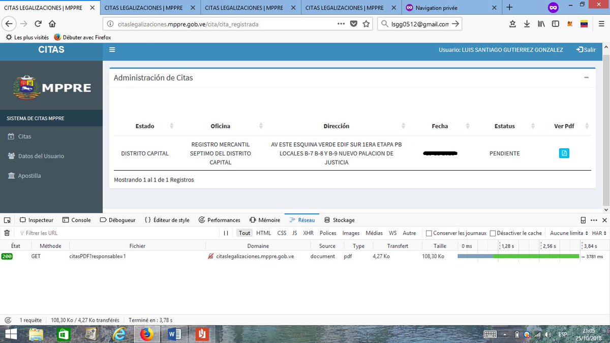 Pensé ue pasaría toda la noche, que satisfacción. Es fácil:
1) Descarga la extensión de Ayudante de Trámites. #apostilla 
2) En Firefox configura para que puedas pegar tu usuario
3) Activa el Modo Desarrollador para estar prevenido y actuar rápido
4) Usa los links directos