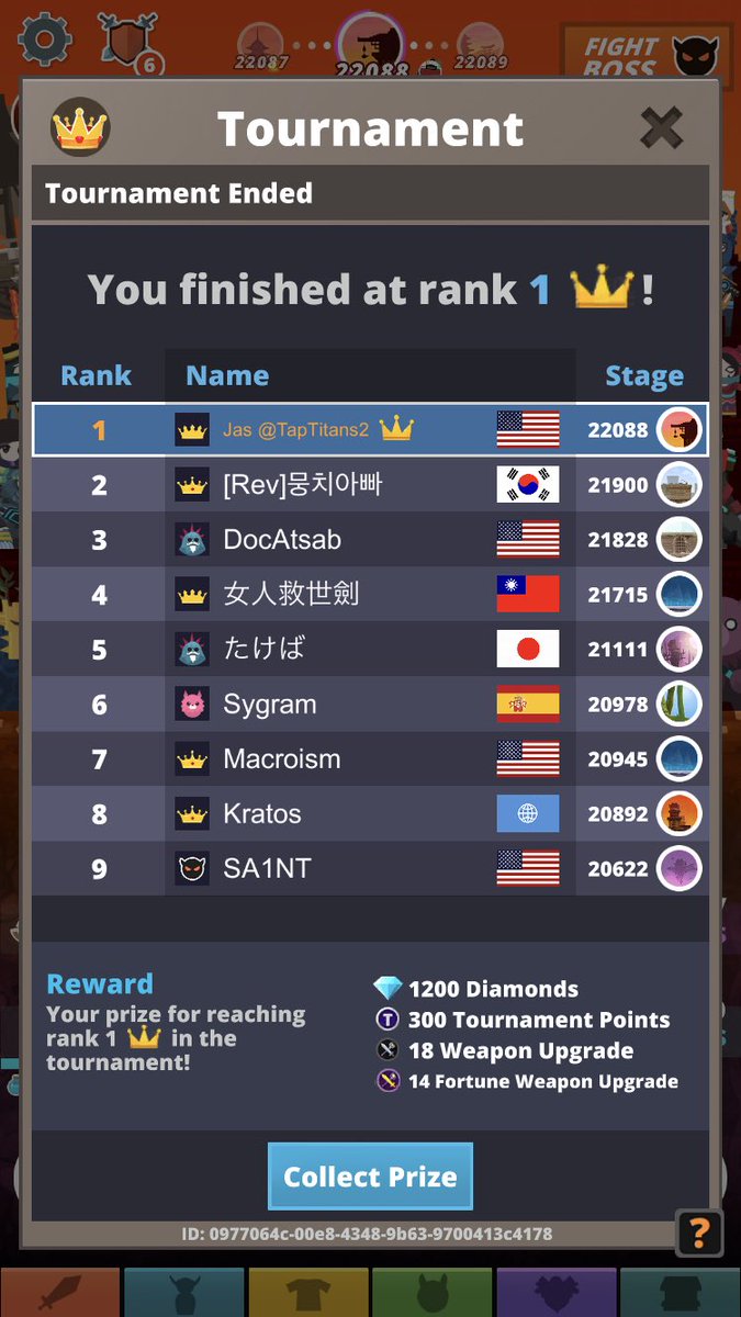 Nice win from me earlier :) pushed 1.4k stages