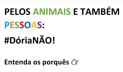 Debora_1910's tweet photo. PELOS ANIMAIS E TAMBÉM PESSOAS: #DóriaNÃO!
#Dória #Prefake
#ForaDória
#PSDB
#ChegaDePSDB
#Animais
#ProteçãoAnimal
#Veganismo
#LibertaçãoAnimal
#MárcioFrança
#MárcioFrança40
#PSB https://t.co/KU8QLafwWL