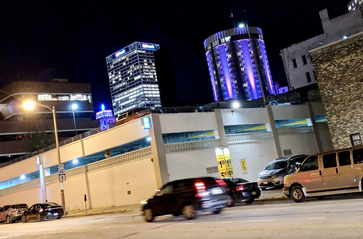 mkepride's tweet photo. SO inspiring to see Milwaukee’s skyline lit up in the colors of the #transgender pride flag tonight — in honor of the #RallyforResistance! 

Visibility matters — and our city refuses to let #trans lives be erased! #WontBeErased #LiveProud https://t.co/I9BrVuTraT