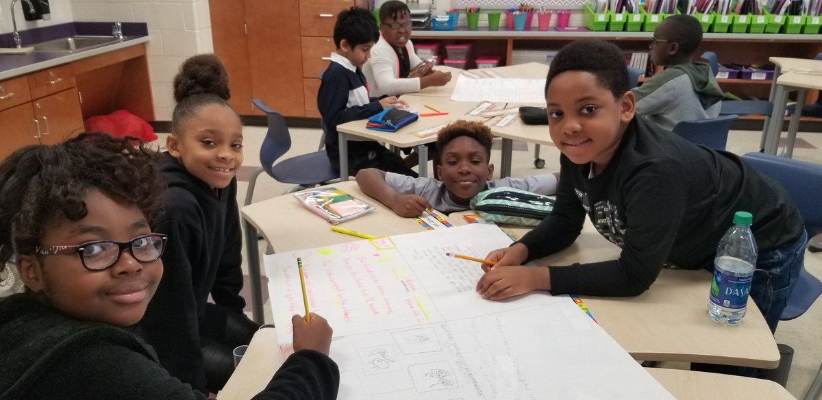 MsBarer's tweet photo. My awesome students hard at work perfecting their writing skills! ✏ @LyonsMill #LMESwrites #BCPS #4thgrade https://t.co/nQ50wBgt1y