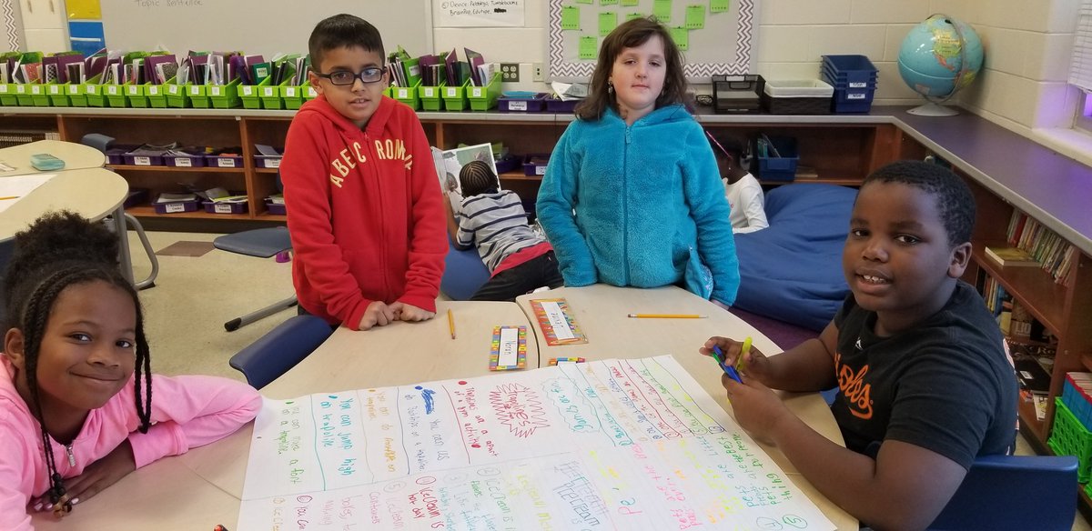 MsBarer's tweet photo. My awesome students hard at work perfecting their writing skills! ✏ @LyonsMill #LMESwrites #BCPS #4thgrade https://t.co/nQ50wBgt1y