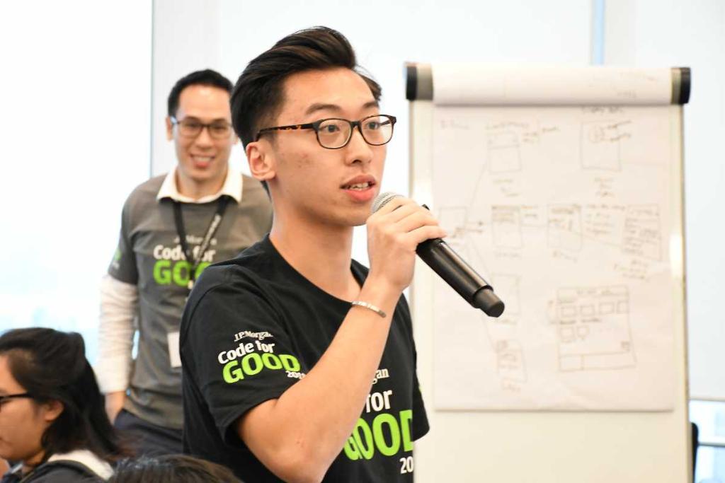 jpmorgan's tweet image. 12 hours, 10 teams, 2 challenges. Student coders and $JPM technologists built solutions for @mindhongkong to support mental health at our first #CodeForGood challenge in #HongKong. bit.ly/Code_For_Good