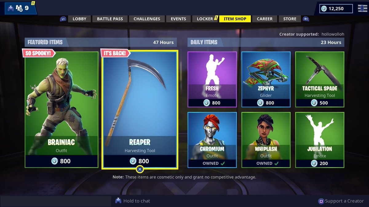 Fortnite REAPER is back, I'll be giving away about 5-10 of these

JUST 

RT + FOLLOW