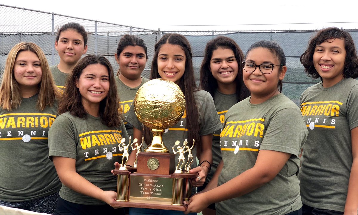 Winners! Congratulations to our Girls tennis team! They are district champions!