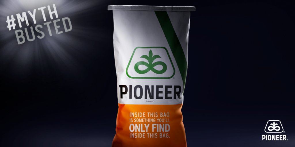 There’s a rumor going around about finding Pioneer® brand corn products in another brand’s bag. It’s a myth. Pioneer brand corn products can only be found in a Pioneer bag. #MythBusted