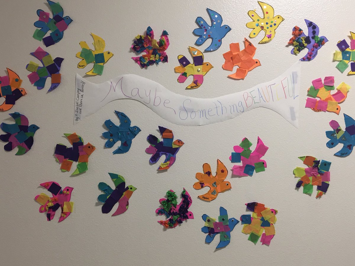 PiersonVPK's tweet photo. Today VPK joined millions of people reading the same book on the same day! VPK learned how we can change the world by helping to spread joy. We made beautiful song birds that are helping spread joy in our school. 🙂 #readfortherecord #VCSVPK #piersoncubs @Jumpstartkids https://t.co/W7A62n8Xm4