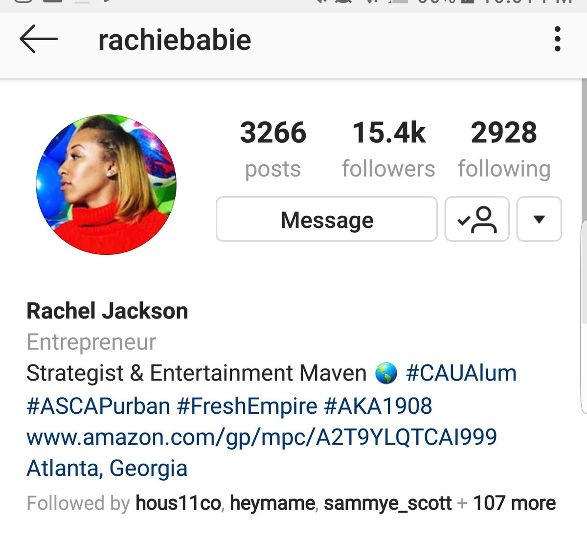 Rachel JacksonIG: rachiebabieEntrepreneurMembership coordinator at ASCAP Urban
