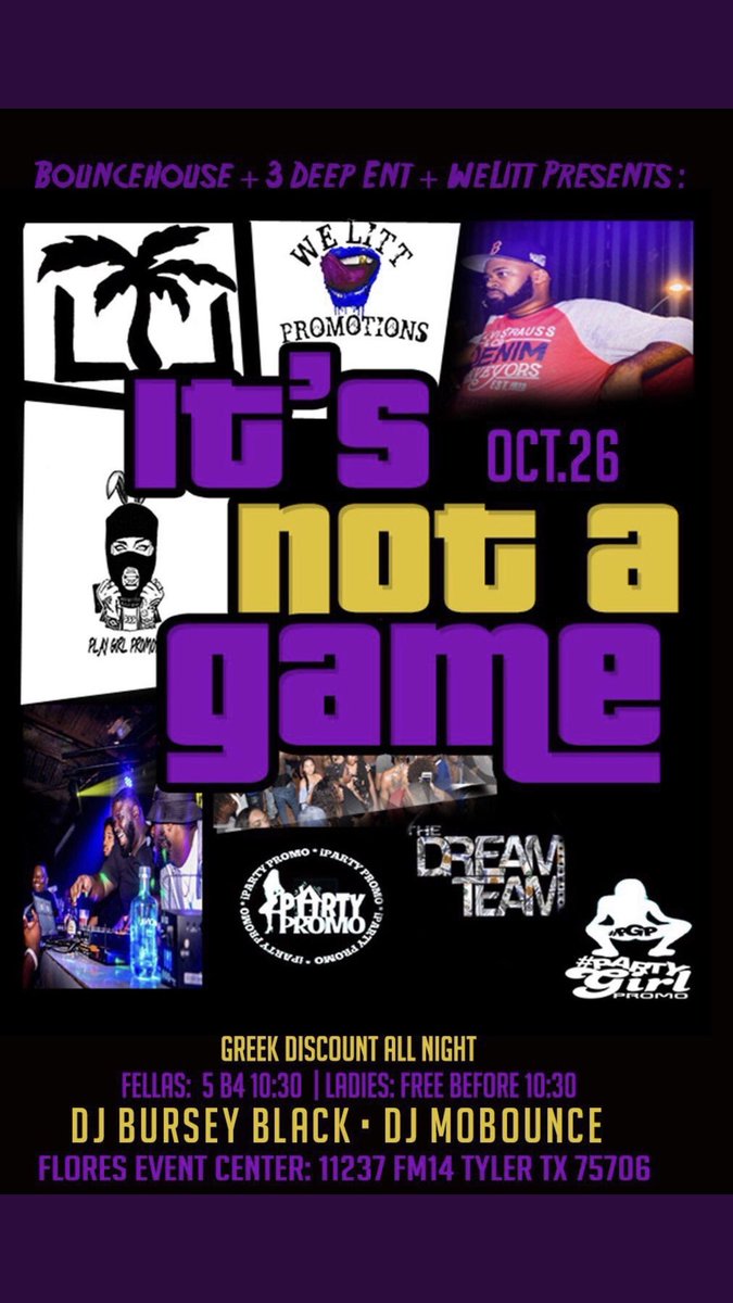 KrisRokkk's tweet image. #TCHomecoming2k18

#ItsNotAGame Tomorrow ‼️10/26

#PlayBoySetOWT2 Saturday 10/27

#TheDreamTeam 🎒