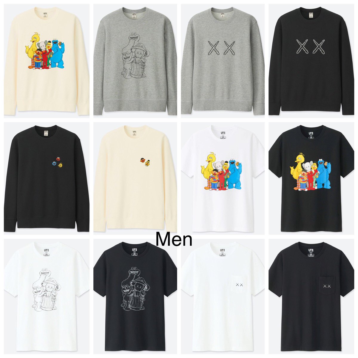 KAWS X UNIQLO X SESAME STREET BERT ERNIE HEADS SWEATSHIRT JAPANESE Original Grail #23 KAWS X UNIQLO X SESAME STREET BERT ERNIE HEADS SWEATSHIRT JAPANESE Original Grail