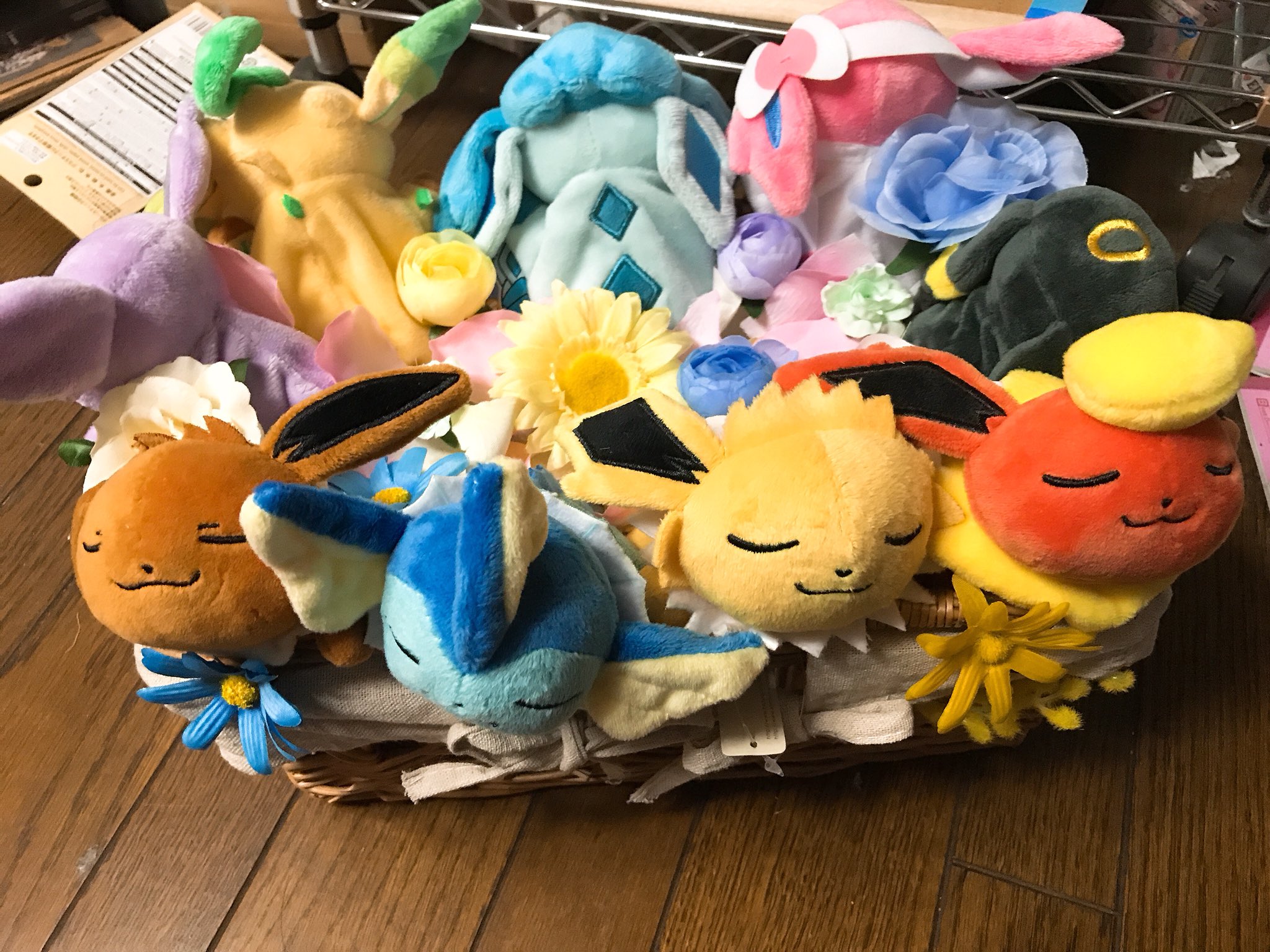 大きな取引 ポケモン すやすやシャワーズ エーフィ 2セット ぬいぐるみ