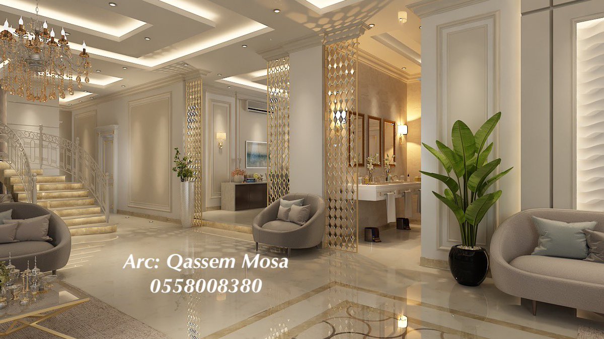 ديكور داخلي &amp; تنسيق وتنفيذ on Twitter "تصميمنا بفضل من الله لفيلا بنمط