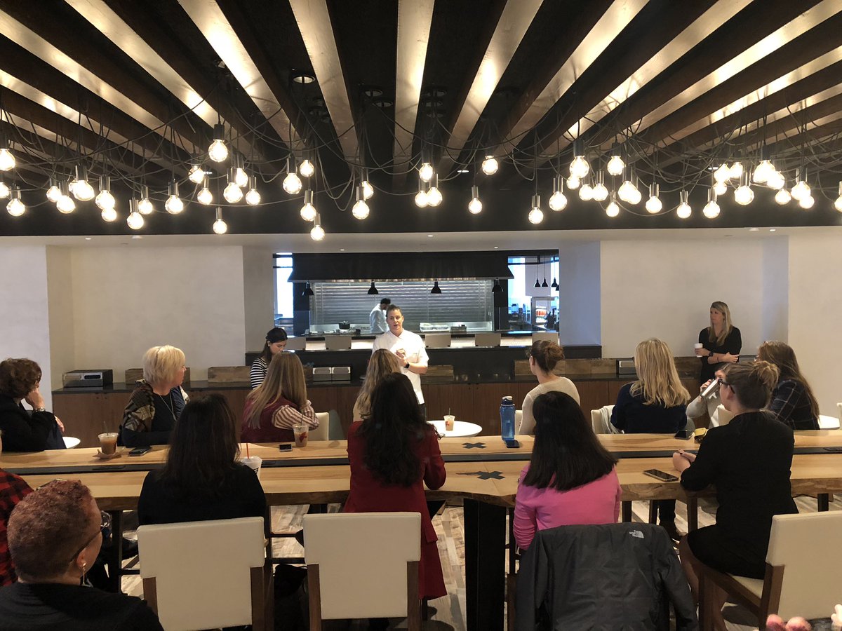 ComcastWomen's tweet photo. Today’s #FirstFridayCoffee is with our new head chef of The Market in the Comcast Technology Center on the 28th floor. There’s still time to join us for networking! https://t.co/vL6Fr6qj8D