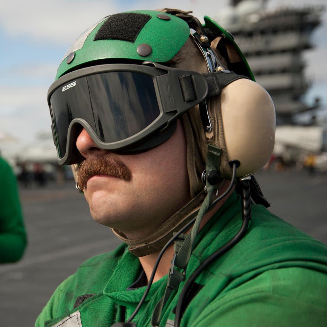 Our emergency gas masks can’t seal safely against facial hair. So while #NoShaveNovember is a no-go for Sailors, awesome mustaches like this one are always welcome. #Movember #ForgedByTheSea 
TEXT/CALL 317-416-1620