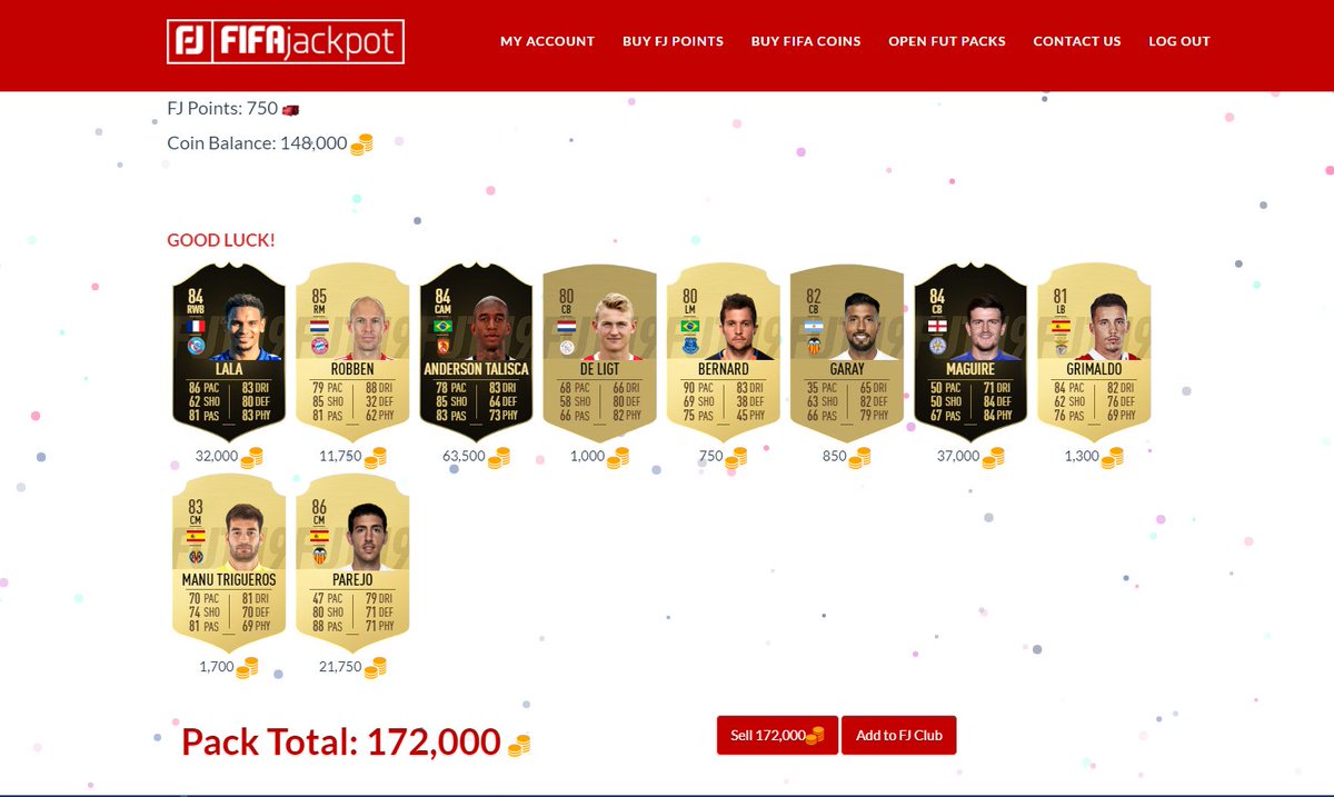 FIFAJackpot's tweet photo. We have added a new FIFAJackpot Club feature for FIFA 19. You can now choose to either sell or store your players in your FIFAJackpot Club to invest your coins for the future - https://t.co/x667kNH0Oz https://t.co/kQloZqjvug