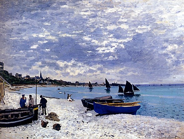 Claude #MONET, 'THE BEACH AT SAINTE ADRESSE' 1867 #ilovemonet #art #arttwit #twitart #iloveart #artlover