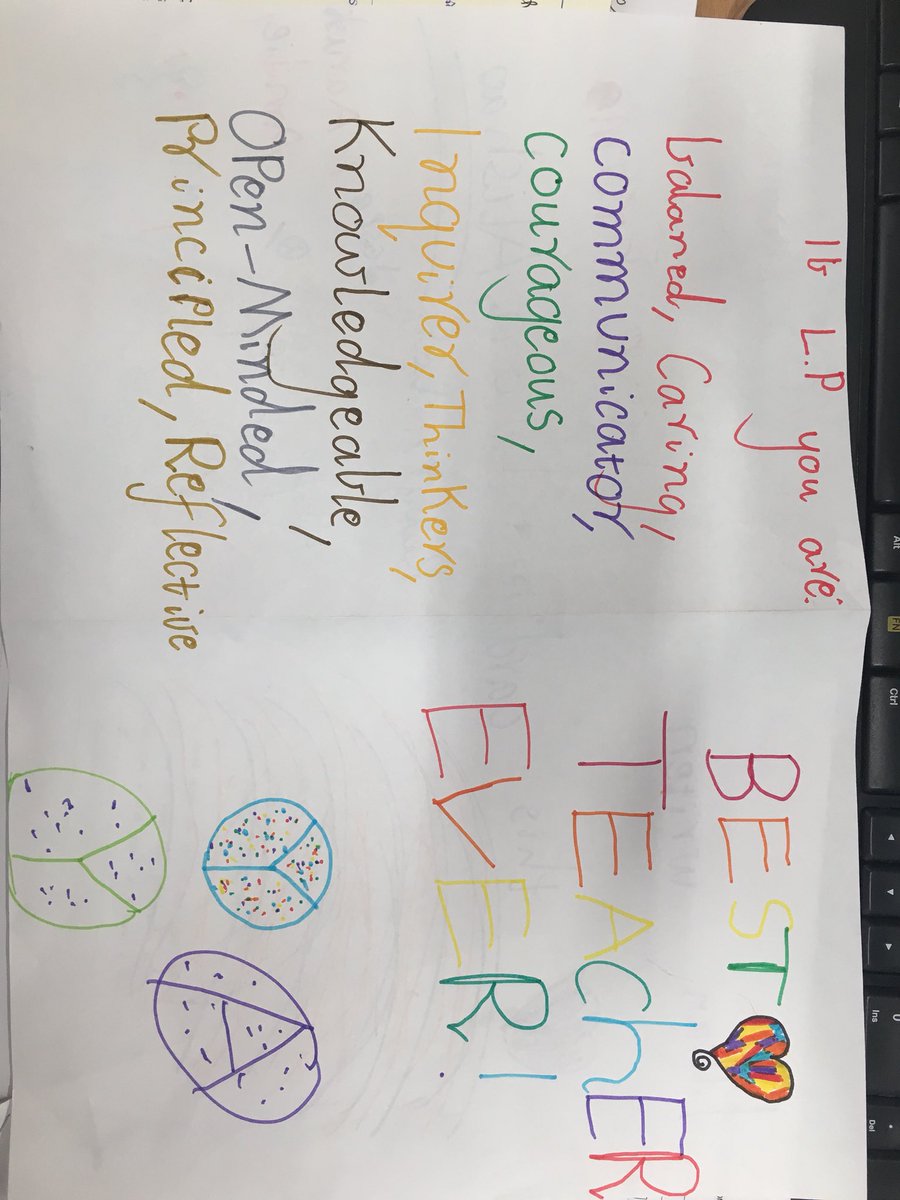 Best card ever. #pyp <a href="/ibpyp/">IB PYP</a> #lifegoals ❤️ eight year olds