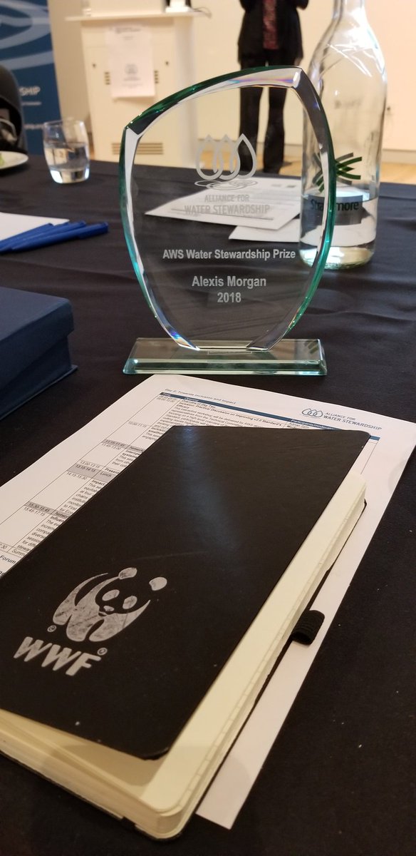 alexisjmorgan's tweet photo. As I head home from Edinburgh and the @_A4WS #AWSForum, a big thanks to all who attended. Continues to be an event with great people and great insights on #WaterStewardship! Humbled by the honour of the award - thanks! ๐ https://t.co/hDGAcfjolj