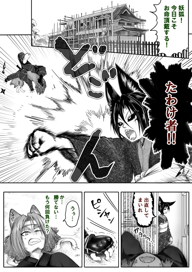 狐に勝てない狸さん♪ 
