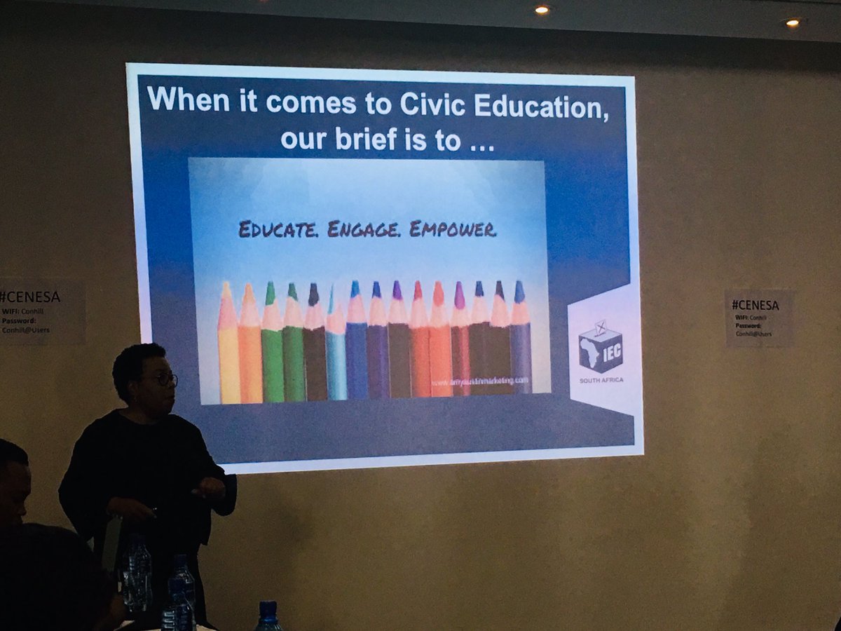 HannsSeidelSA's tweet photo. Dr Nomsa Masuku, Commissioner at the @IECSouthAfrica , talks at our Civic Education Network Steering Committee Meeting, sharing her rich experience, insights &amp; wisdom. For civic education to matter, it must engage mind, body and soul - educate, engage, empower. #CENESA https://t.co/SG2BaVpT7V