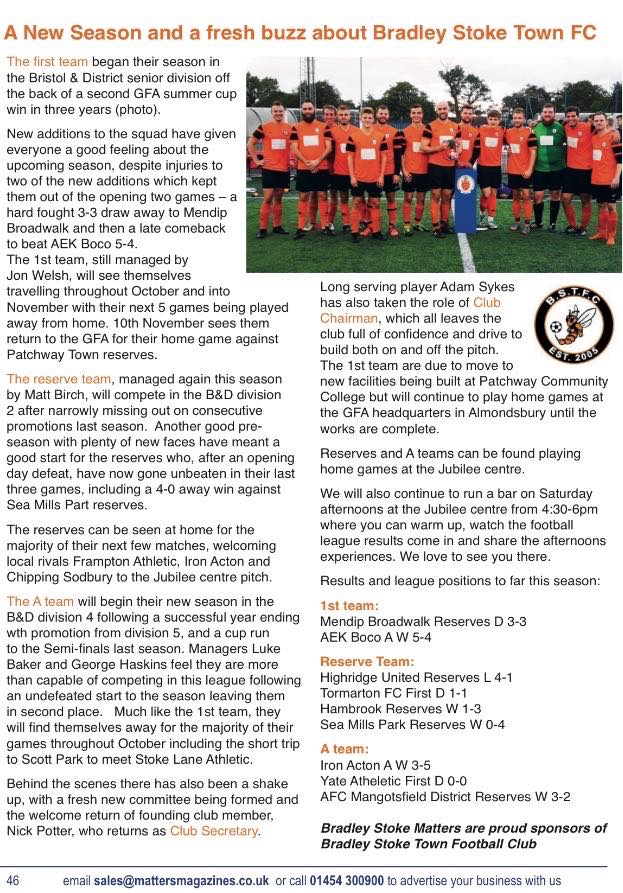 BS_Matters's tweet photo. Is this dedication or destiny??@BSTFC
second top scorer is.... Bradley Stokes :-)https://t.co/krjLGTHk1x @Neil @NeilMaggs2 we need a story on this please ;-)?Tans. @MattersMags are proud sponsors of #BSTFC #teamworkmakesthedreamwork https://t.co/TwkZXMThMK