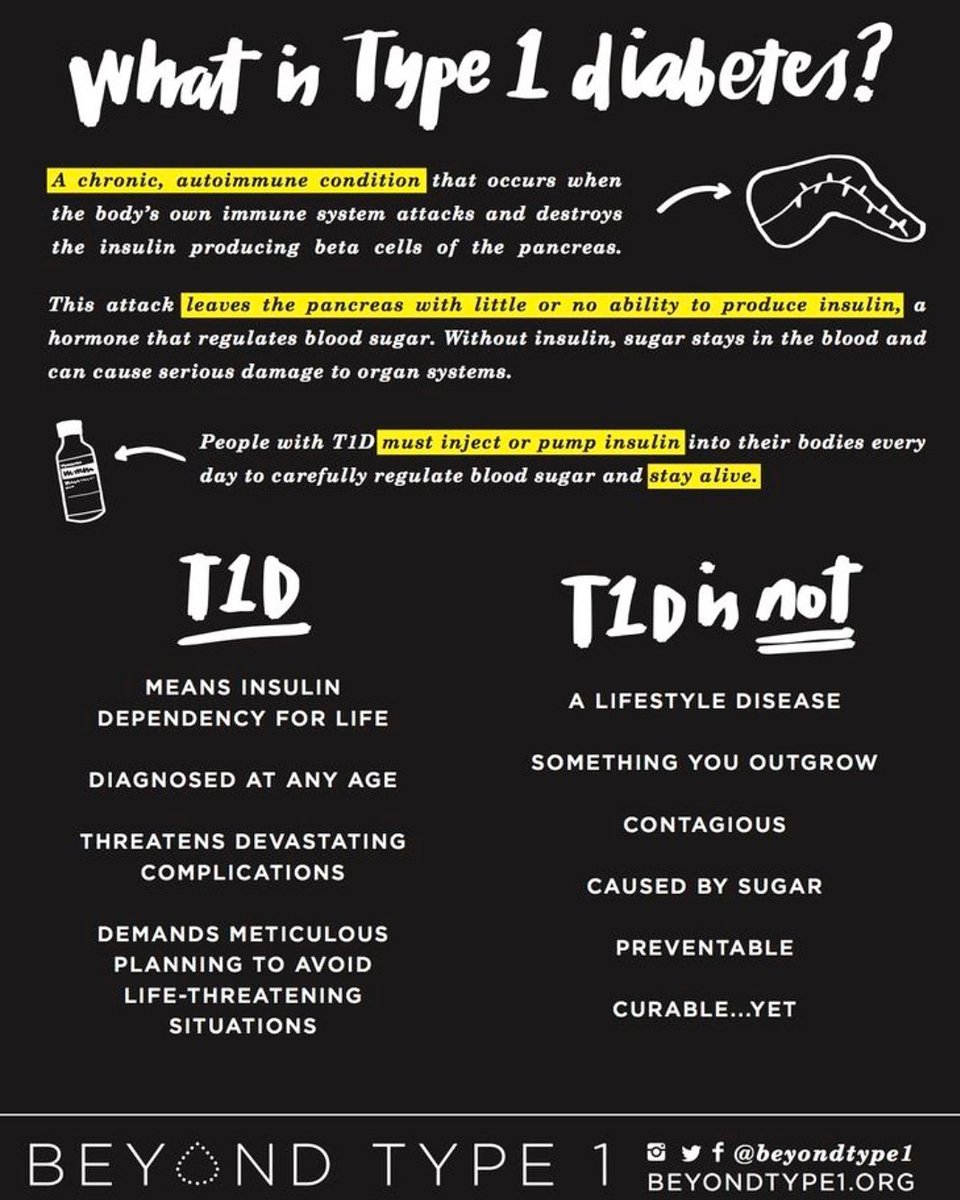 November is #DiabetesAwarenessMonth 💙

Its ok to not understand something, as long as you're willing to! So if you don't know anything about #type1diabetes then please spare a moment to educate yourself...

Follow @beyondtype1 to learn all about #t1d.