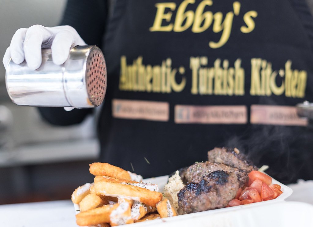 ebbyskitchen's tweet photo. Promised ☀️for the rest of the day! Stop by @spitalfieldsE1 #LambStreet we will be grilling our awesome #Köfte #TheBaba Lamb&Beef mix or chicken &why not have it with #Hellim #HalloumiFries #Halloumi #GlutenFreeSaladBoxes #Homemade #CookAsWeGo #FoodTruck #LunchMarket https://t.co/L20JaqUx2U
