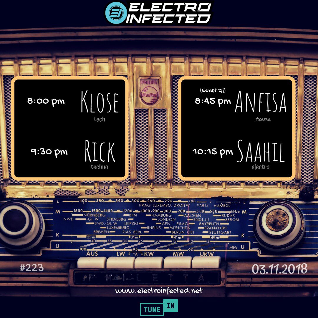 ElectroInfected's tweet photo. Big Show! #techhouse #housemusic #edm #djlife #electro #techno #tunein #electroinfected https://t.co/GMYoiufIer https://t.co/ltmSGNCu8q