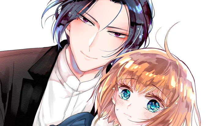 とりあえず主役の二人を塗ったので次は裏表紙のキャラを塗ります 