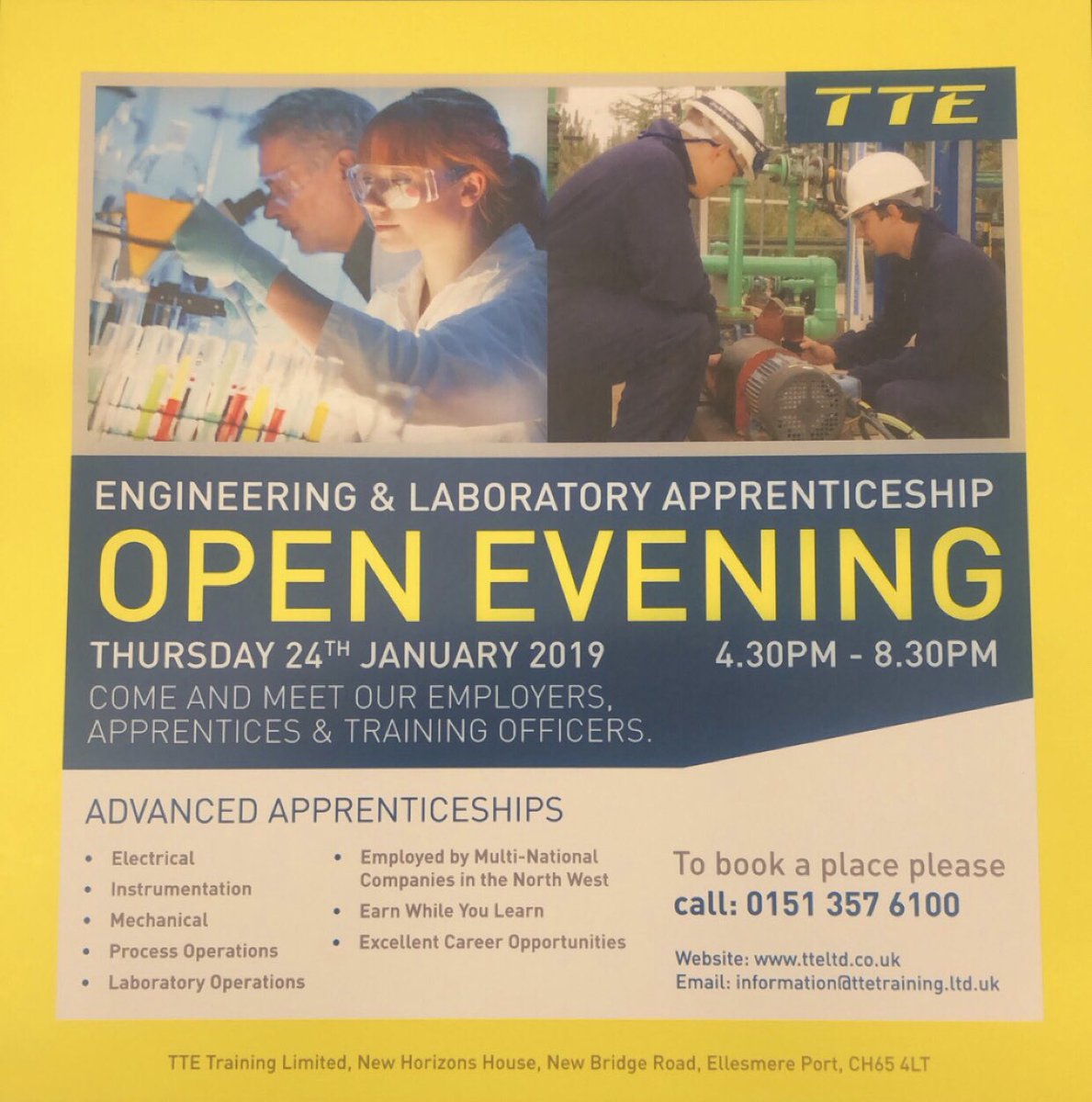Come along to our open evening on the Thursday 24th January 2019. Please call us on 0151 357 6100 to book your place! #apprenticeships #engineering #career